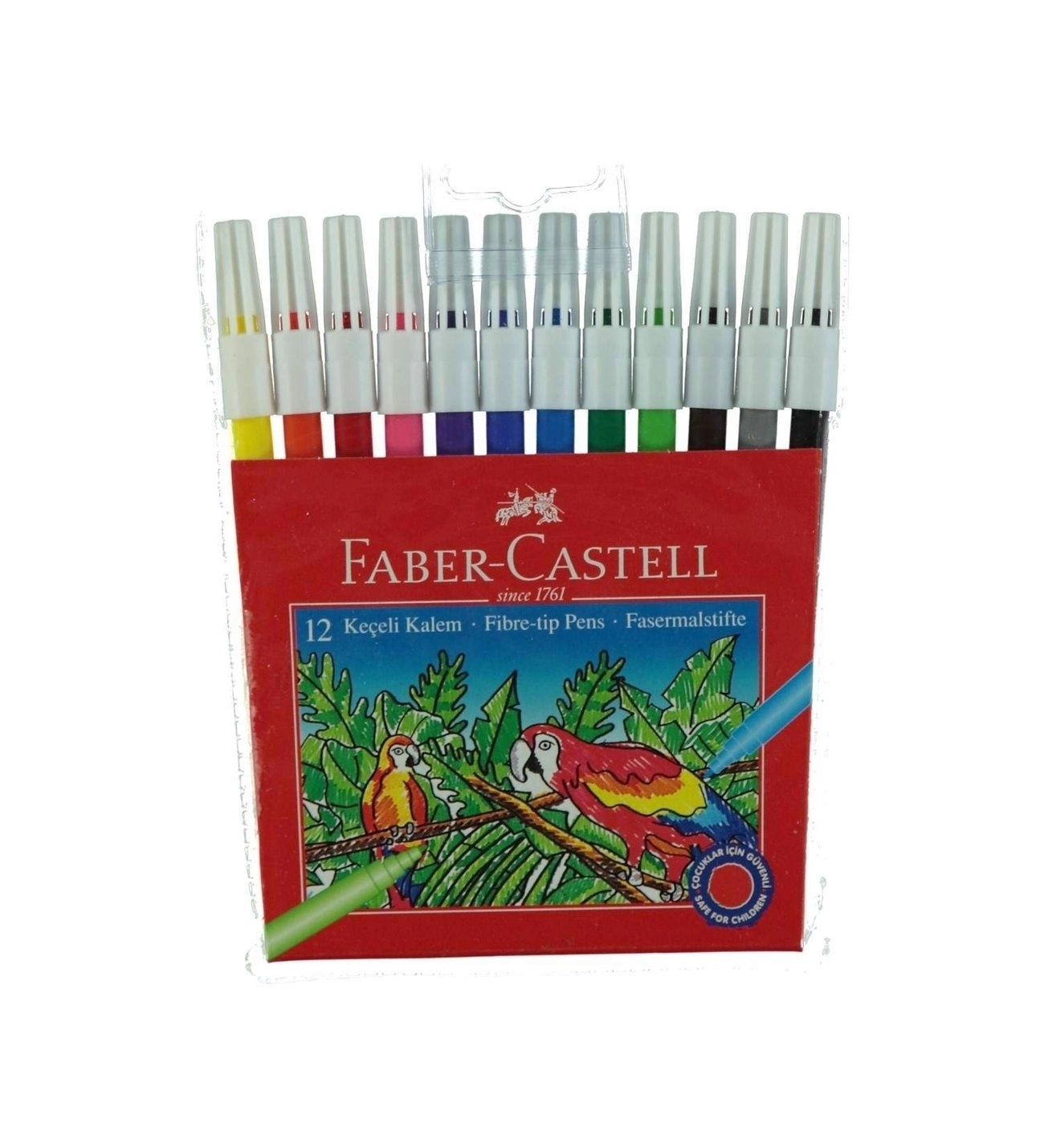 FABER CASTELL KEÇELİ KALEM YIKANABİLİR 12'Lİ