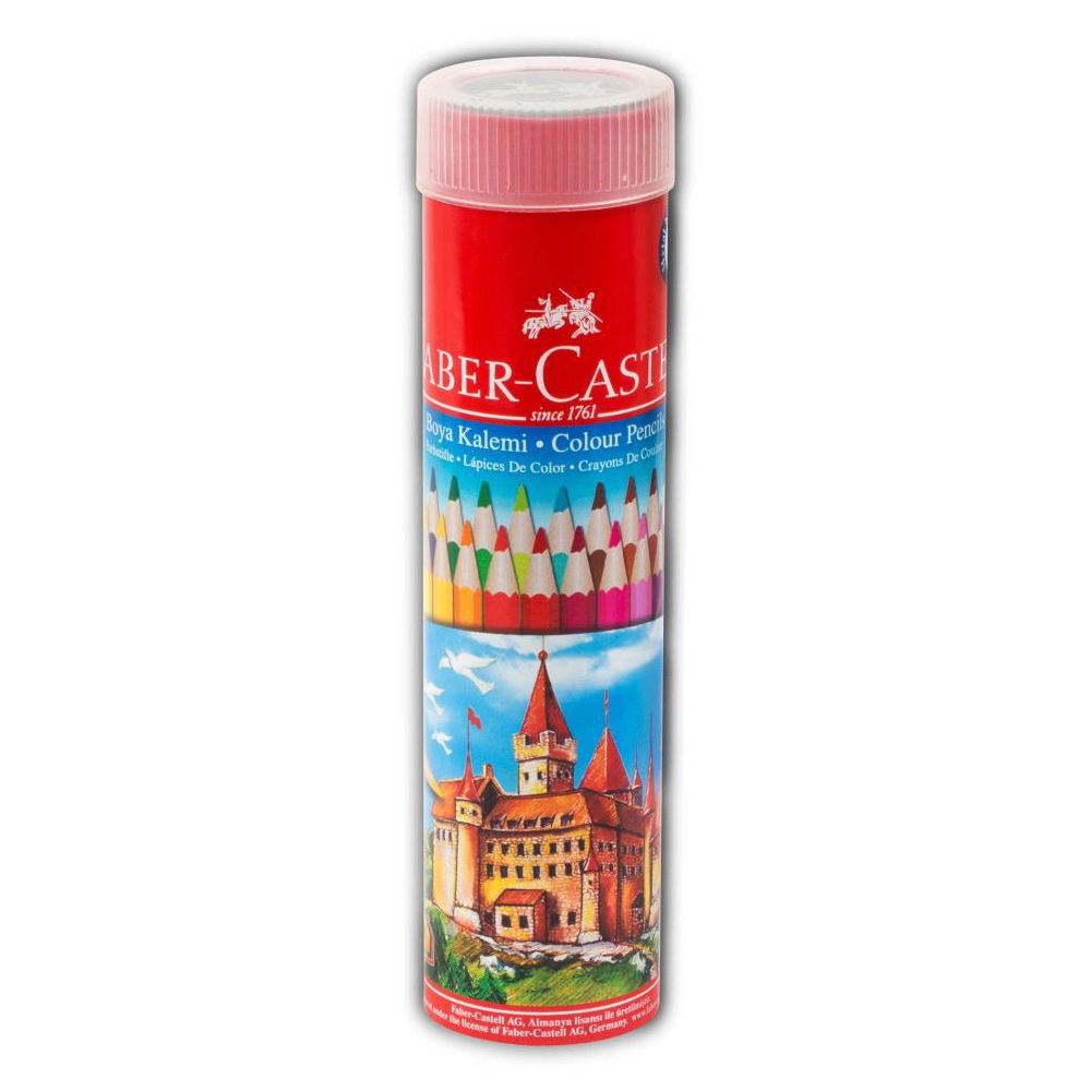 FABER CASTELL KURU BOYA METAL TÜPTE 24'LÜ