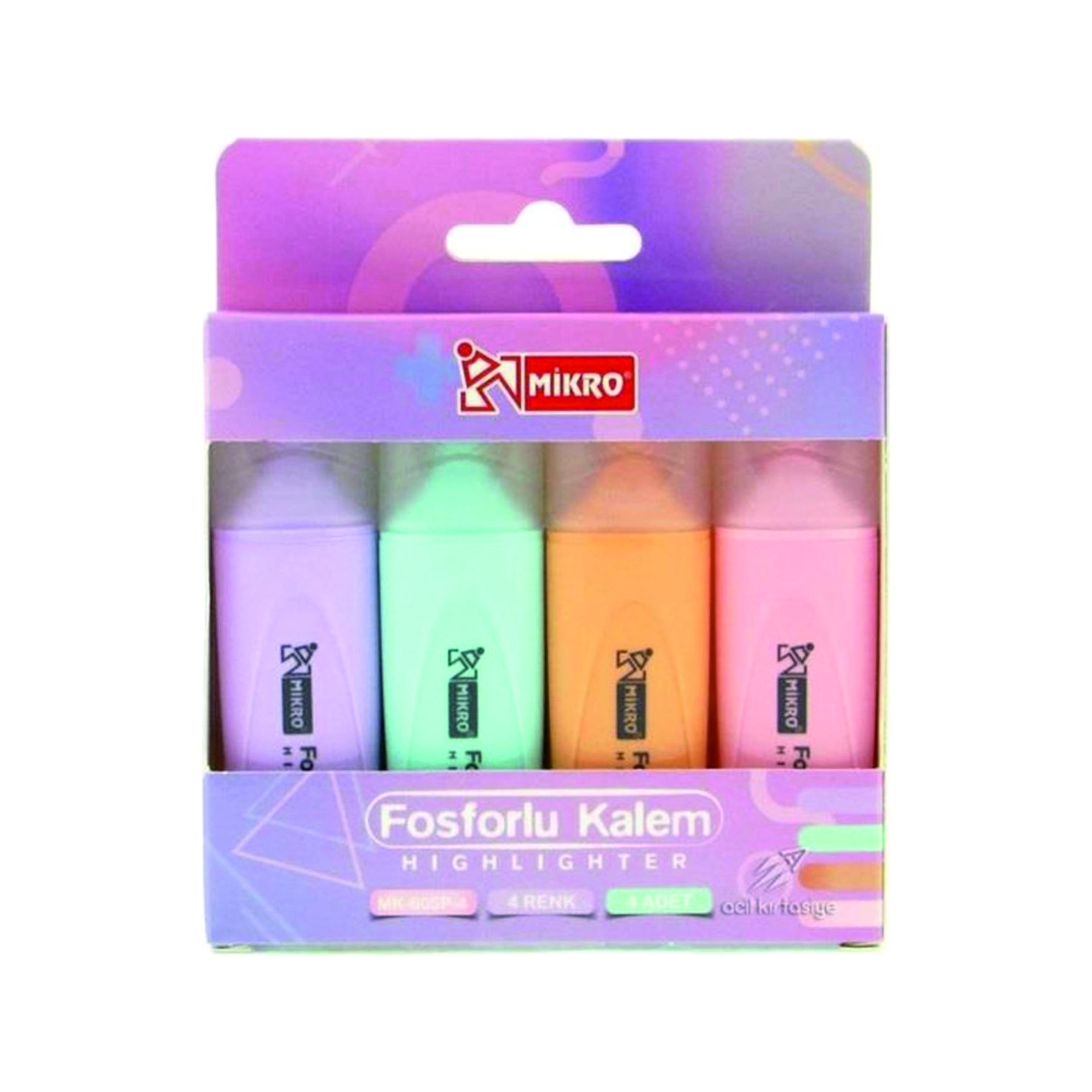 MİKRO FOSFORLU KALEM PASTEL 4 RENK